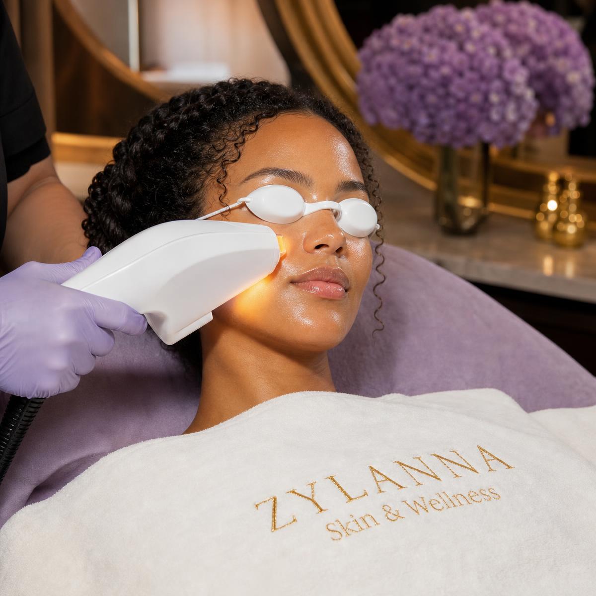 IPL photofacial treatment on the face at Zylanna Skin & Wellness